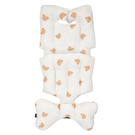 Child Stroller Seat Cushion Thicken Shockproof Breathable Warm Comfort Cushion Insert Liner for Autumn Winter Bear
