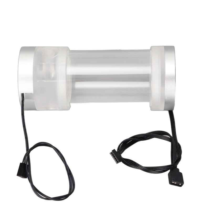 Water Cooling Tank 200ML Temperature Display RGB 160mm G1/4 Cylindrical