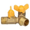 01 Gas Switch Valve, Brass 3-Way Y Shaped Ball Valve