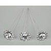NST 24 Bouquet Pins Corsage Wedding Round Floral Design Crystal