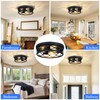 SKEJAO Flush Mount Ceiling Light Fixture, 3-Light Ceiling Light Fixture
