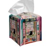 Vintage Black Cat Pink Tissue Box Cover Square