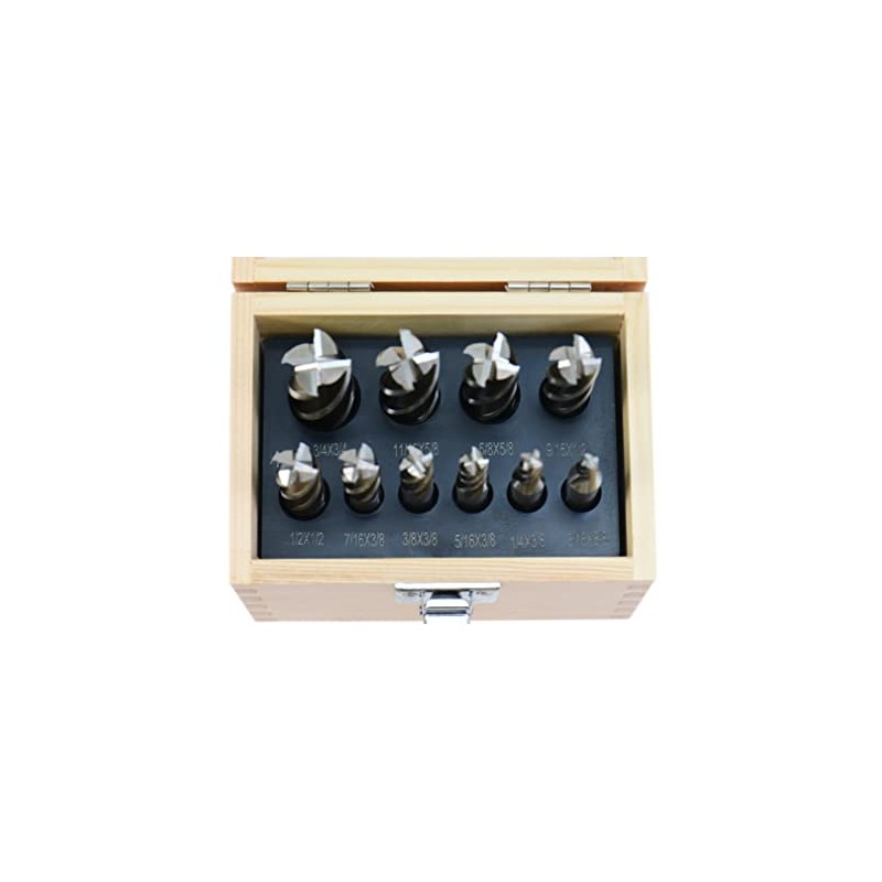 Shars 3/16" - 3/4" 10 PCS HSS Uncoated 4 Flutes