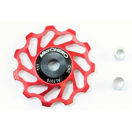 Microhero MicrOHERO Ultralight Ultra Spinning Ceramic Bearing Aluminum Pulley 11T (Red)