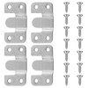 Bojueshaw 4pcs Flush Concealed Mount Brackets,Picture Hanging Z Clip Bracket,Interlocking