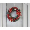 tinsel time 40cm Traditional Christmas Pine Wreath with Baubles, Assorted