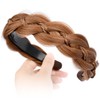 GLEDOLA Wide Braided Headband with Teeth Synthetic Hair Plaited Headband