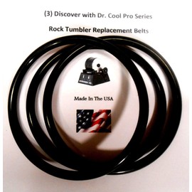 Replacement Drive Belts for Dr. Cool Pro Series Rock Tumbler- 3 Pack (B1000-337)