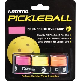 Gamma Sports Pickleball Supreme Overgrip, Assorted Neon