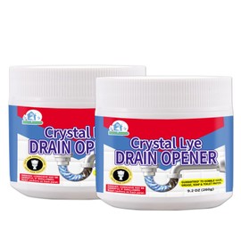 BELL BIRD Drain Opener,Powerful Unclogging,Crystal lye, Sodium hydroxide, Unclog drains, Bathroom sinks, Kitchen sinks, Shower pipes (2 PSC, Gram, 520)