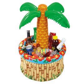 Widmann 04865 - Inflatable palm tree with drink cooler, to fill with ice and water, height circa 62 cm, diameter circa 57 cm, beach party, theme party