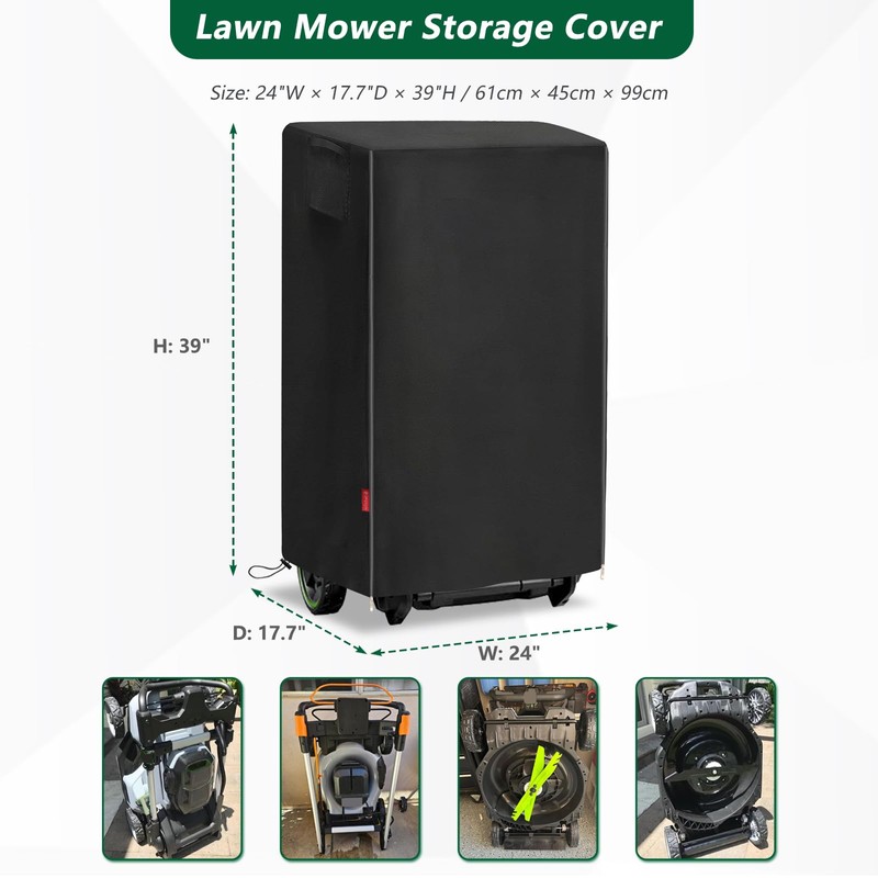 SoloToo Lawn Mower Cover Waterproof, Universal Fit for 20-21 Inch
