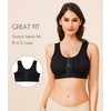Gotoly Women Post Surgery Front Fastening Sports Bra with Breast