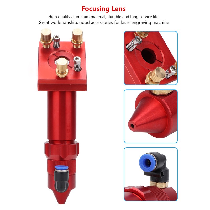 Red Aluminum Laser Head Accessories for CO2 Laser Engraving Machine