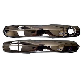 PT Auto Warehouse GM-3378M-FPK - Outer Exterior Outside Door Handle, Chrome Finish - Front Left/Right Pair, Replaces 15895670, 15895671, 22867272