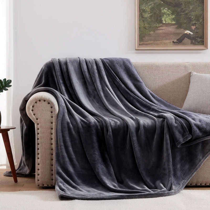 Jasnisy Lover Waterproof Blanket Adult Play 90x80 inch, Grey Bed