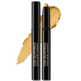 Erinde Yellow Matte Eyeshadow Pen, Yellow Matt Eyeshadow Stick Waterproof & Long-Lasting, Cream Shimmer Crayon Eyeliner, Metallic Shimmer Eye Makeup Pen #07 Sun Matt