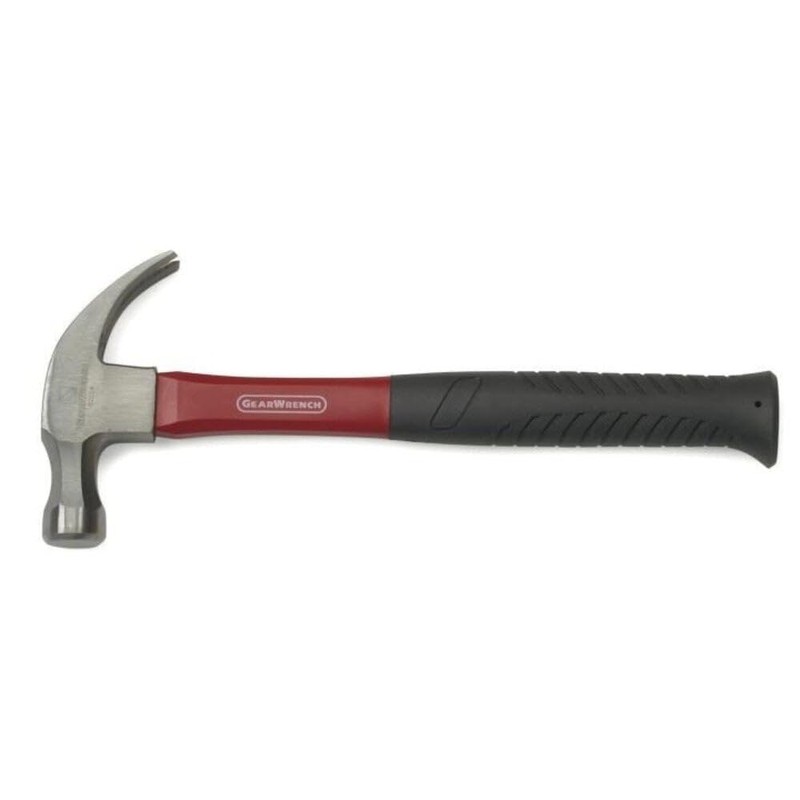 GEARWRENCH 16 oz. Curved Claw Hammer with Fiberglass Handle -