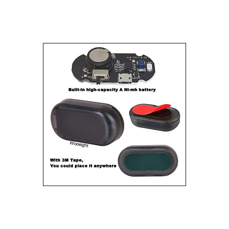 Riloer Solar Power Simulated Warning Light, Car Alarm LED Light
