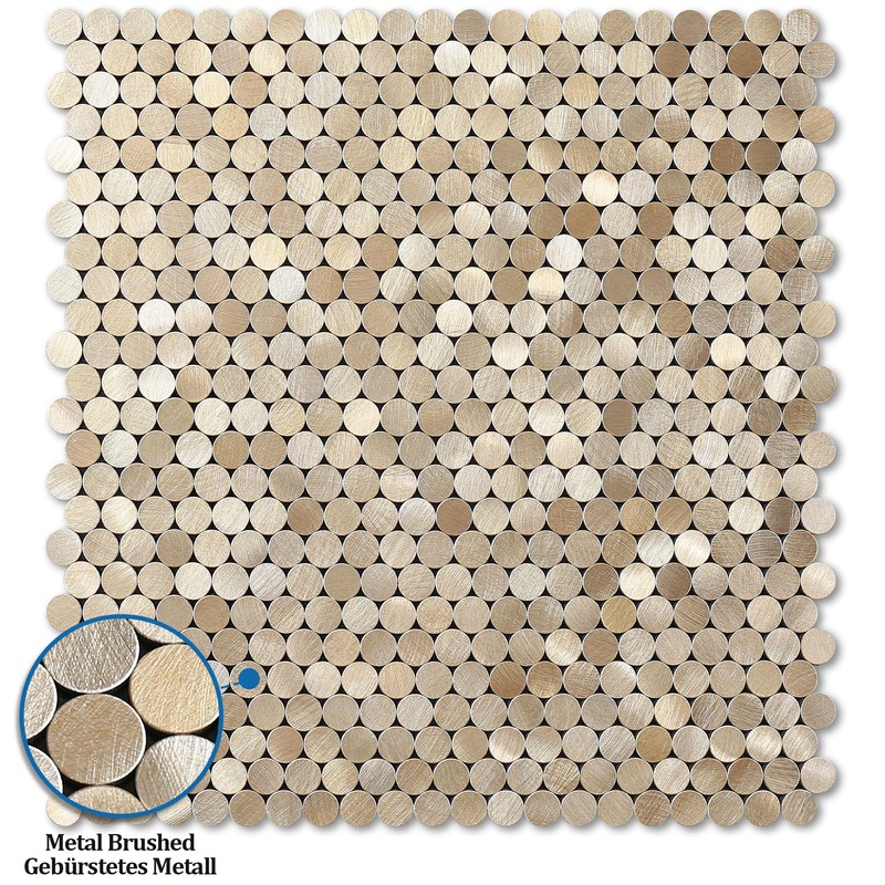 M MOFIT Small Penny Round Peel and Stick Backsplash Tile