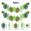 YunBey Pack of 4 Green Felt Leaf Garland for Children's