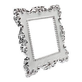 Electric Light Switch Sticker, Switch Sticker, Switch Decoration, Retro Style, Embossed Flowers, Switches and Sockets as Creative Stickers, Decorative Protective Cases (86 x 86 mm, Silver)