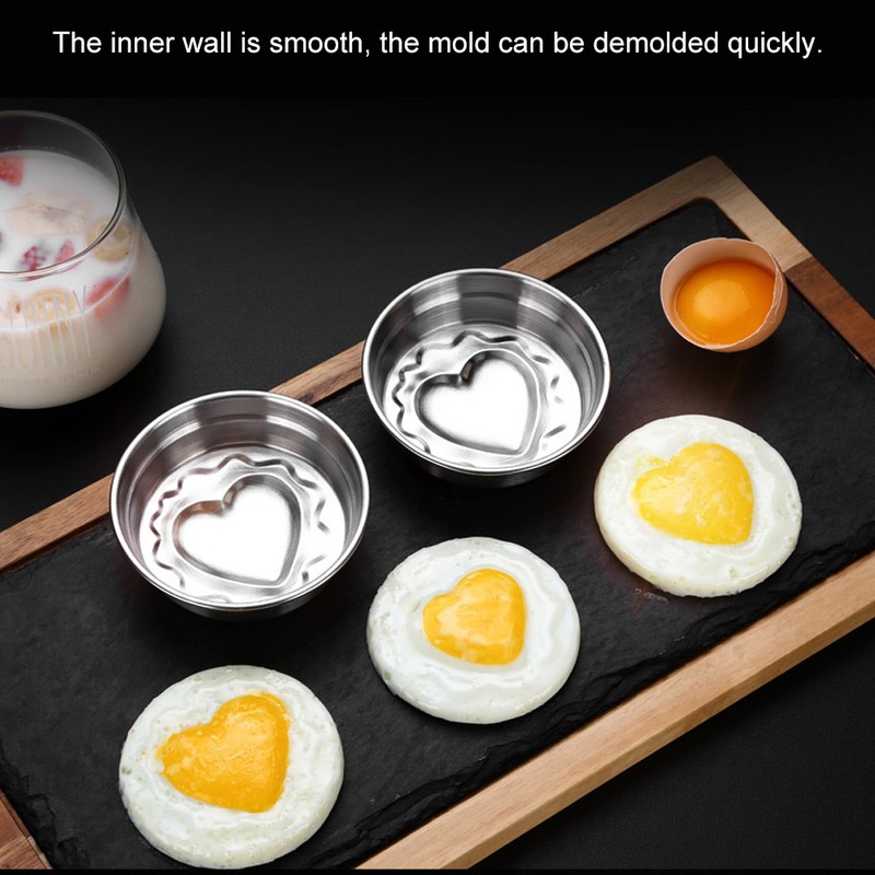 304 Stainless Steel DIY Heart Shape Egg Shaper Mold Cooker
