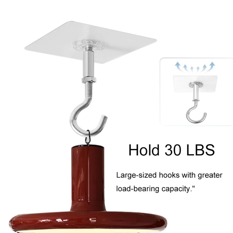 3 Pack Ceiling Hooks Adhesive, Ceiling Hooks Heavy Duty for