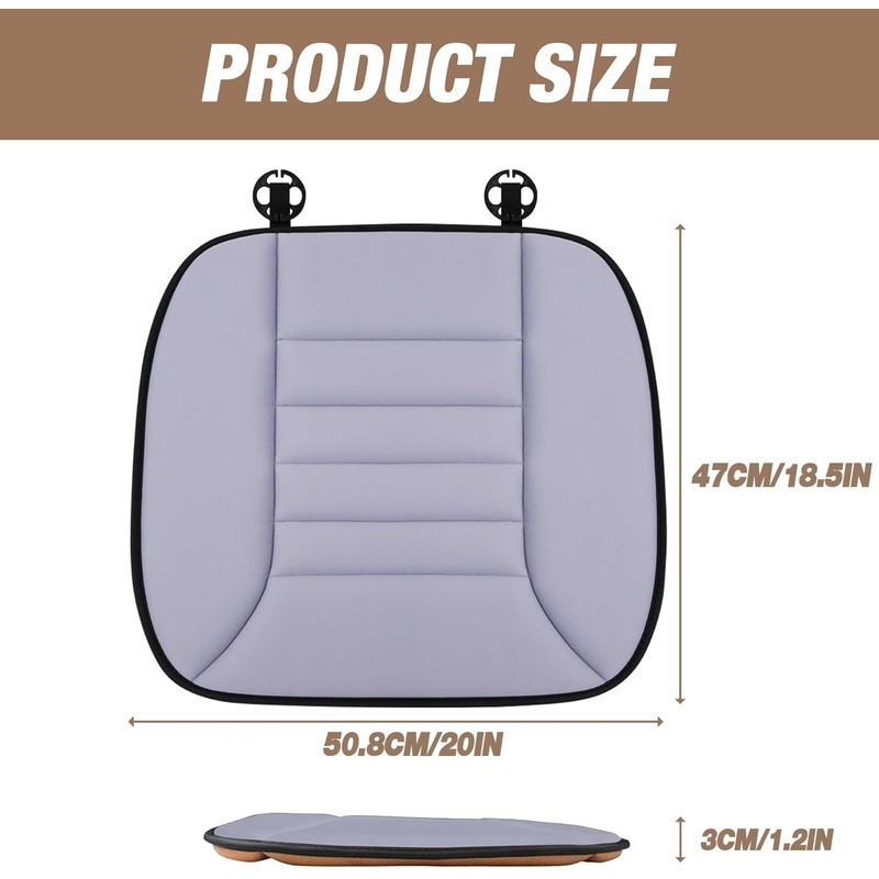 MYFAMIREA Car Seat Cushion Pad 1.2" Thick Comfort Seat Protector