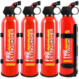 4 Pack Fire Extinguisher for Home with Wall Mount - 620ml Portable Fire Extinguisher for Car Vehicle Boat House Kitchen, Water-Based Fire Extinguisher for A, B, C, K Fire