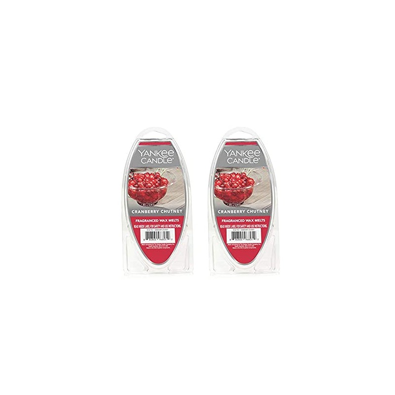 Yankee Candle Set of 2 Cranberry Chutney Fragranced Wax Melts
