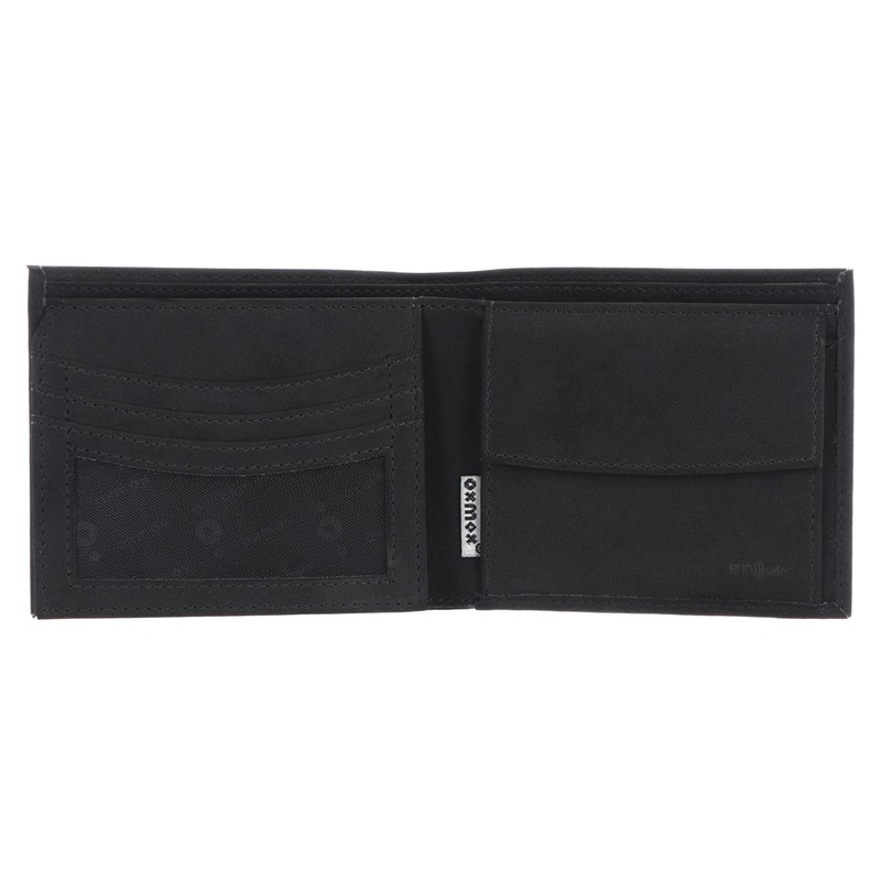 Oxmox New Cryptan RFID Protect Wallet, Wind Rose Print Cyan