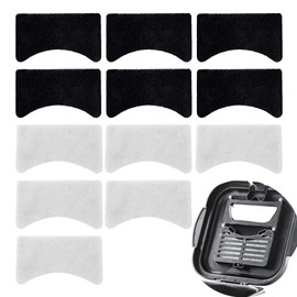 6 Packs Charcoal and Oil Vapor Replacement Filter, Compatible with 1.5 Liter Electric Deep Fryer, White and Black 12 Pcs in Total