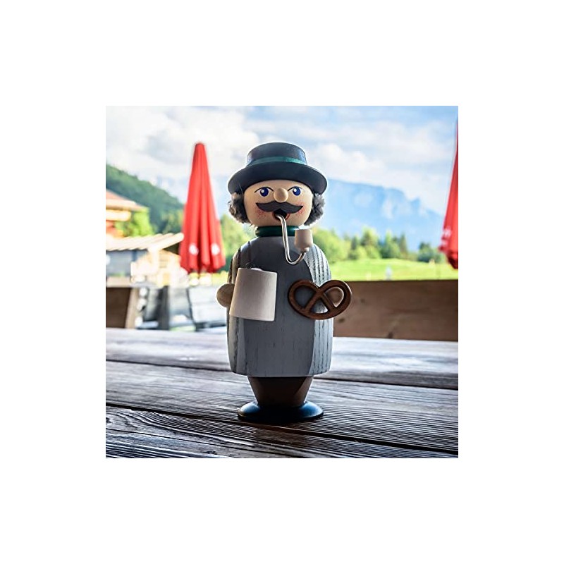 Seiffener Volkskunst Smoker - Bavarian - 14 cm/5.5 inch