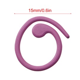 Guifeng 60PCS 15mm Mixed Colour Metal Stitch Marker Spiral Crochet Lacquered Marker Buckles for Crocheting Clothing Label DIY Craft Project