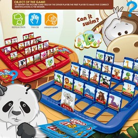 STAYOUNG Adivina Quién? Juego de Mesa Familiar - Juego Original de adivinar el Fauna+cocodrilo, para niños y niñas a Partir de los 6 años de Edad, para 2 Jugadores.