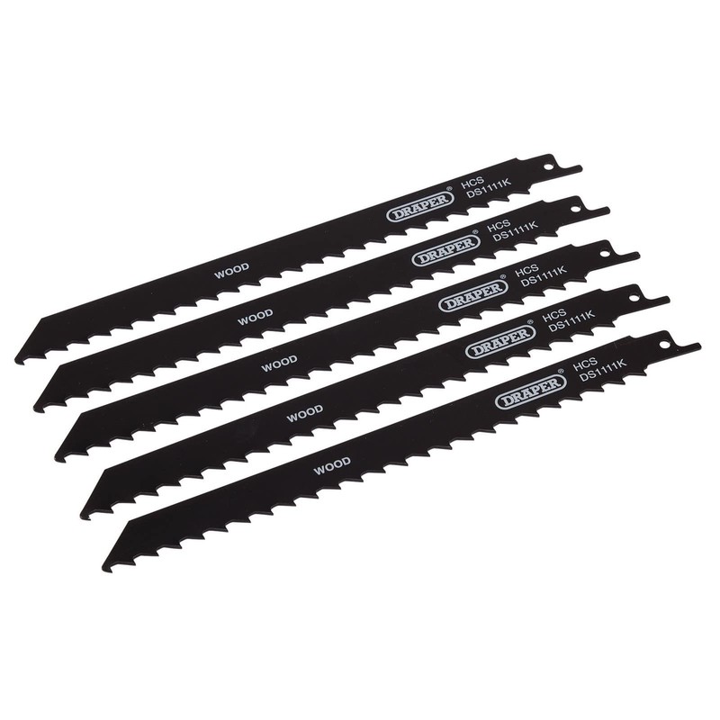 Draper 38589 Reciprocating Saw Blades for Wood and Plastic Cutting,