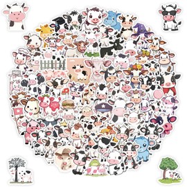80 Pcs Cute Cow Stickers,Funny Cow Stickers Waterproof Vinyl Gifts for Laptop, Water Bottle,Phone,Luggage,Unique Designed Cow Stickers for Teens Adults Kids Birthday Party Supplies Decoration