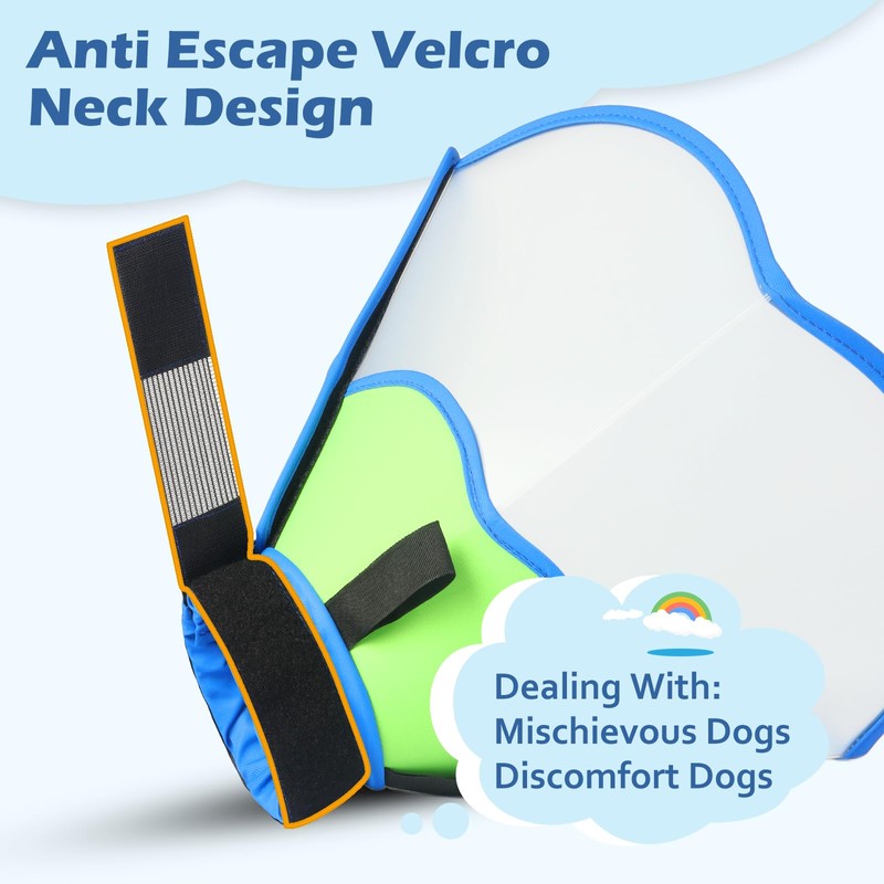 Anti-Escape & Fall Soft Dog Cone Collar Alternative for Small