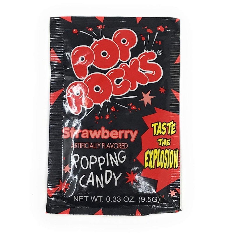 Pop Rocks Candy Variety 20 Pack 4 Flavor Assortment Strawberry,