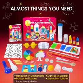UNGLINGA 40+ Experiments for Children, Experiment Gifts Boys Girls Chemical Building Kit Experiment Box Laboratory Children Creative Gift Ideas Toy