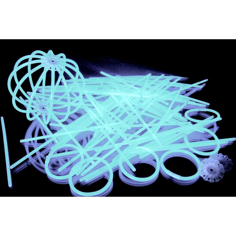 NEON FUN 100 Glow Sticks Cold White Includes 100x TopFlex