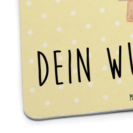 Mr. & Mrs. Panda Personalisierter Bierdeckel Igel Wein 25er Set - Personalisierte Geschenke, lustige Sprüche, Geschenk Weintrinker, Geschenk