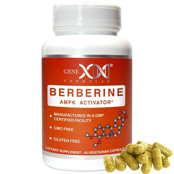 GENEX Berberine HCl 500mg (90 Capsules) | Powerful AMPK Activator, Supports Heart Health and Immune Health - Non-GMO, Gluten Free, Vegetarian