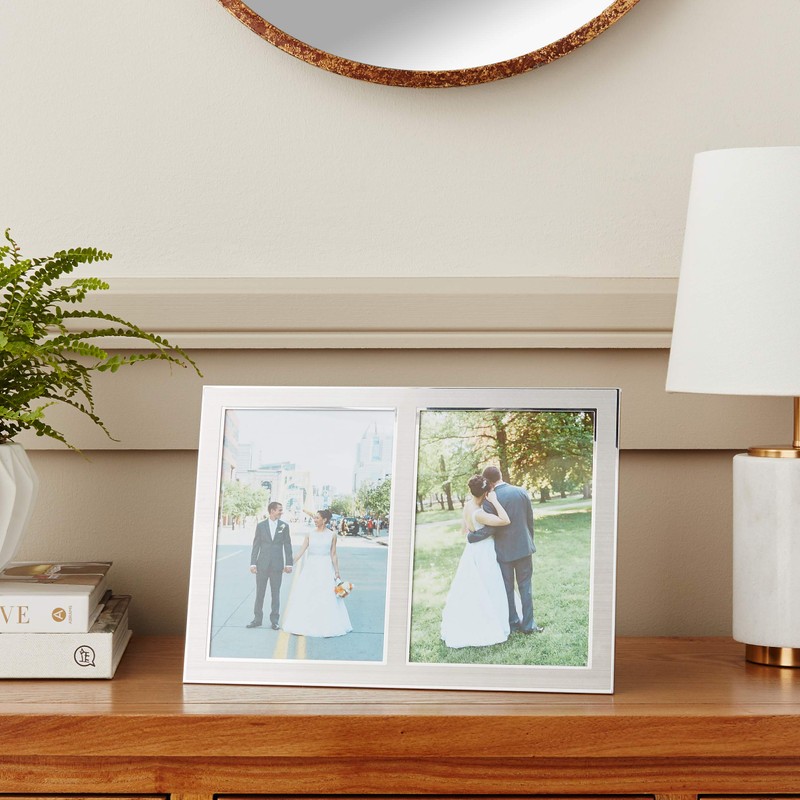 Lawrence Frames 2-Tone Double Opening Panel Picture Frame, 5 by
