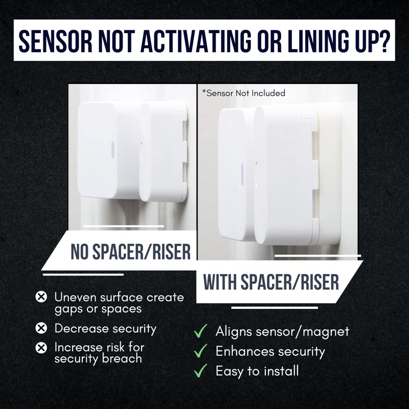 Simplisafe Entry Sensor Spacer | Door Sensor Riser for Simplisafe