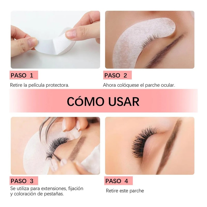 50 Pares Parches Empaque Hidrogel Para Ojos Pestañas Mink