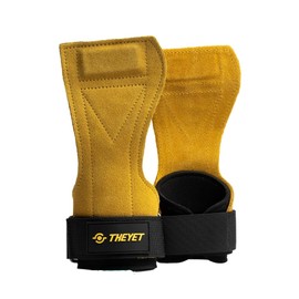 THEYET Crossfit Grips | Fitness Handschuhe Herren | Trainingshandschuhe für Männer und Frauen | Leder Hand Grips ohne Löcher Gym Calisthenics Handschutz Gymnastik Lifting Straps Krafttraining Gewichte