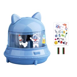 Electric Pencil Sharpener Cartoon Battery Powered Electric Pencil Sharpener for Kid Students Blue