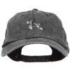 e4Hats.com Miniature Schnauzer Embroidered Washed Cotton Twill Cap - Black